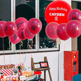 24 Pack 12" Fireman Firefighter Theme Latex Balloons Fire Engine Fire Truck Balloons Police Party Balloons For Kids Adults Birthday Baby Shower Supplies Party Decorations