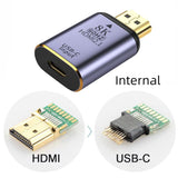 Xiwai USB-C Type C Female Source to HDMI Sink HDTV Adapter 8K@60hz 4K@120hz fo