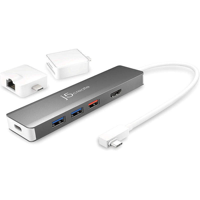 j5create 9 in 1 USB-C Hub- SuperSpeed+ Gen 2 Type C Adapter w/ Ethernet, micro