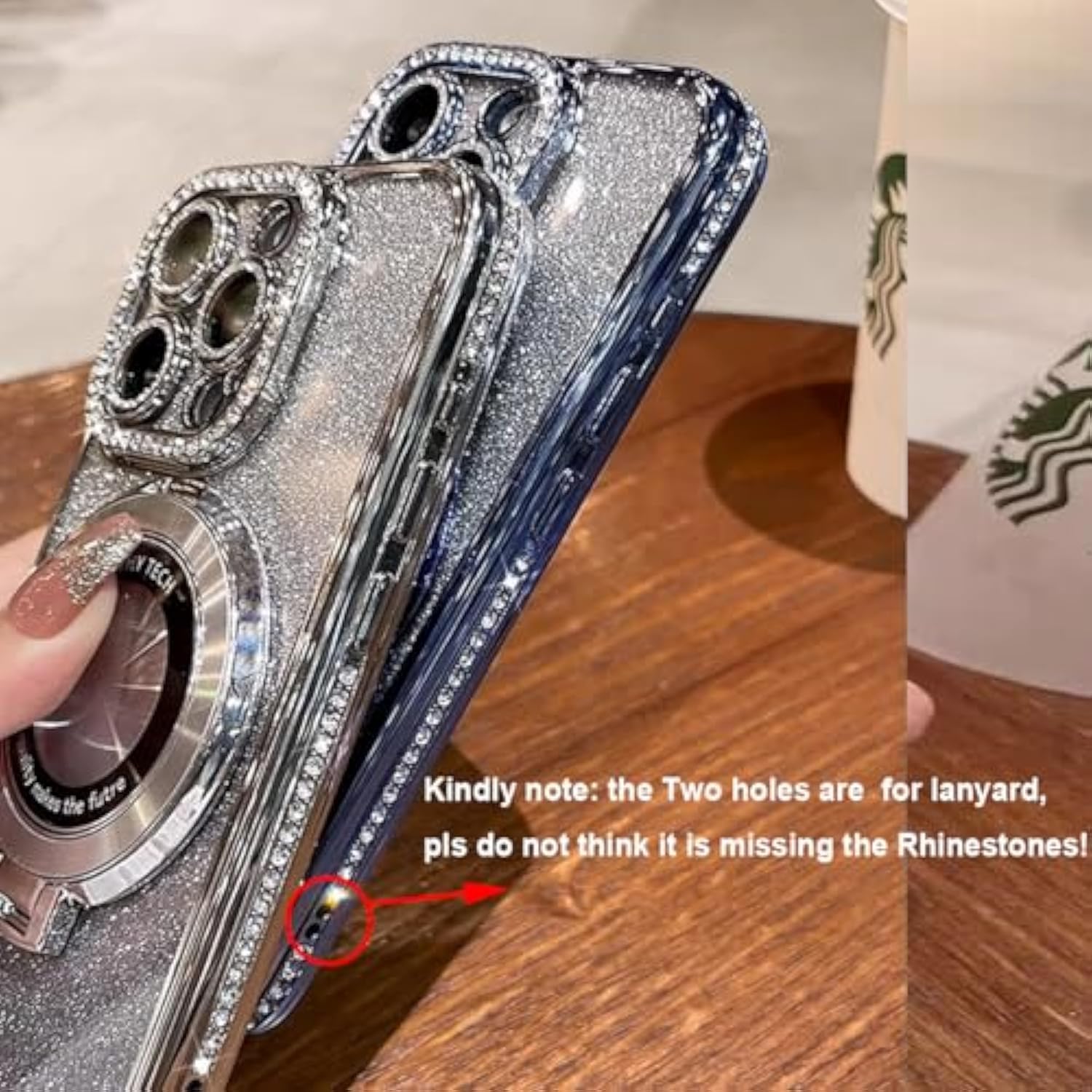 Magnetic Kickstand Glitter Case For Iphone 13 Pro Max, [Compatible With Magsafe] Luxury Bling Sparkly Diamond Rhinestones With Camera Protector Women Girls Case For Iphone 13 Pro Max (Silver)