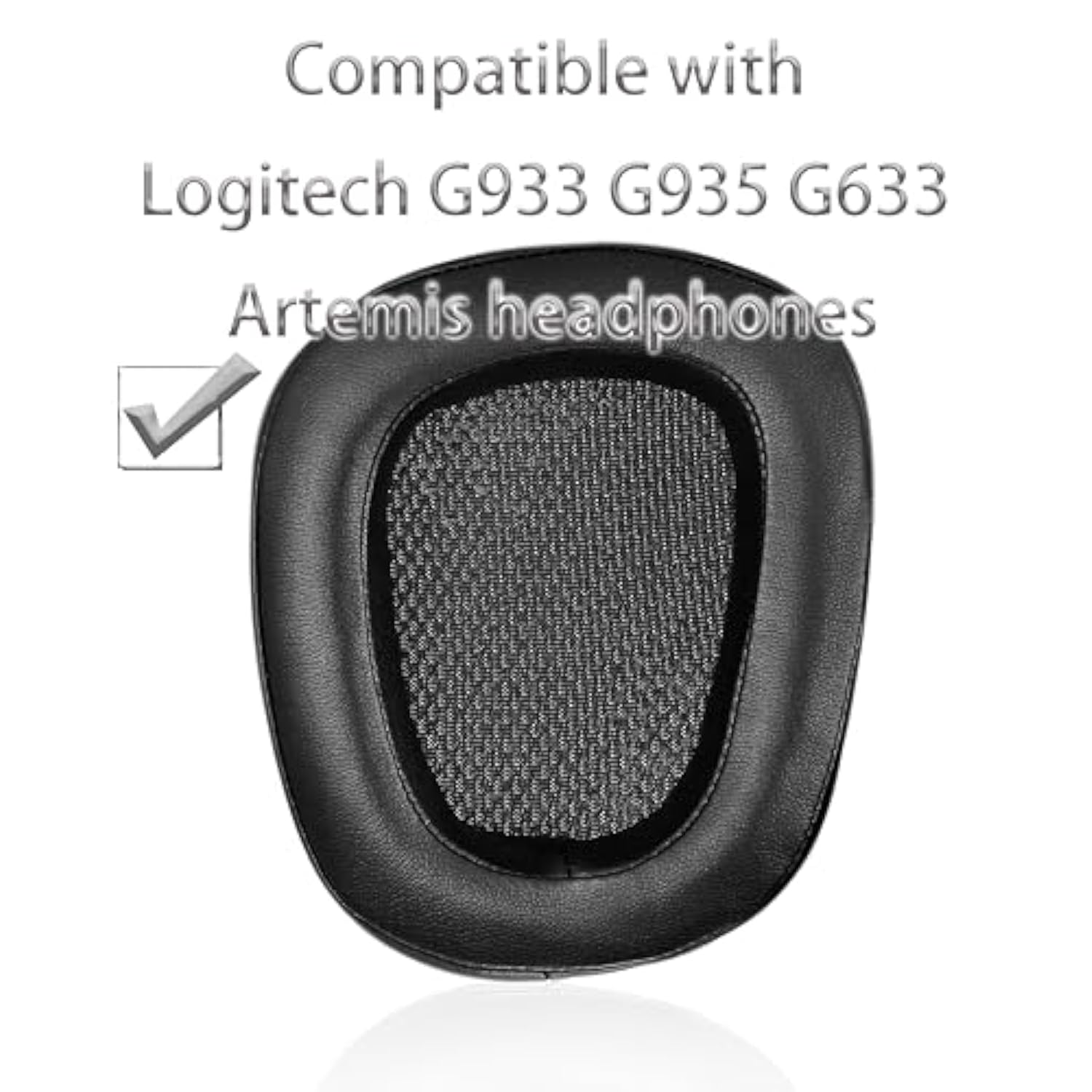 G933 Replacement Ear Pads Compatible With Logitech G933 G935 G633 Wireless Headphones, Earpads Cushions With Soft Protein Leather And Memory Foam (Black)