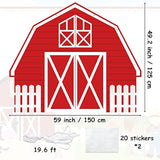 Farm Theme Trunk Or Treat Decorations Banner For Cars, Red Farmhouse C