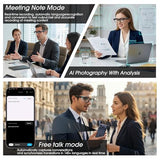 Ai Smart Glasses with Camera, 4K 8MP HD Photo and Video Recording with Real-Time Translation/Object Recognition/AI Voice Q&A/Recording, Calls and