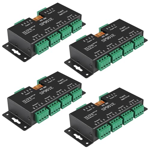 Sp901E Led Pixel Ws2812B Ws2811 Spi Signal Amplifier Repeater For Ws2813 Sk6812 Ws2815 Ws2801 Sk9822 Etc All The Rgb Addressable Led Strip And Dream Color Programmable Led Matrix Panel (4)