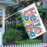 Hello Spring Flag Seasonal Welcome Flower Spring Flags For Outside 3X5Ft With 2 Brass Grommets For Outdoor Garden,Lawn,Yard Home Decorations (Da)