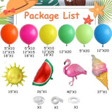 Tropical Hawaiian Balloon Arch Kit – 144pcs Luau, Beach & Pool Party Decorations