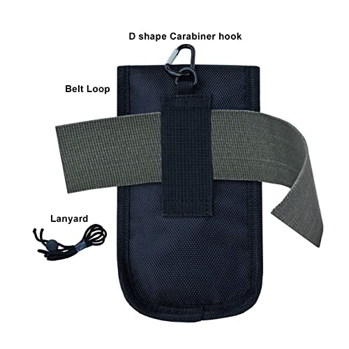 Dual Phone Case For Two Phones, Belt Clip Pouch Holder For Men, Tactical Cell Phone Holster With Belt Loop, Multi Tool Phone Case, Waist Pocket For Working, Outdoor Living Or Hiking-Black