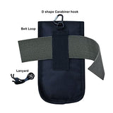 Dual Phone Case For Two Phones, Belt Clip Pouch Holder For Men, Tactical Cell Phone Holster With Belt Loop, Multi Tool Phone Case, Waist Pocket For Working, Outdoor Living Or Hiking-Black