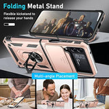 Samsung Galaxy Z Flip 4 Case Built in Slide Camera Lens Cover+Hinge Protection