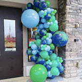 132Pcs Blue Green Balloon Arch Garland Kit for Earth Day Party Decorations