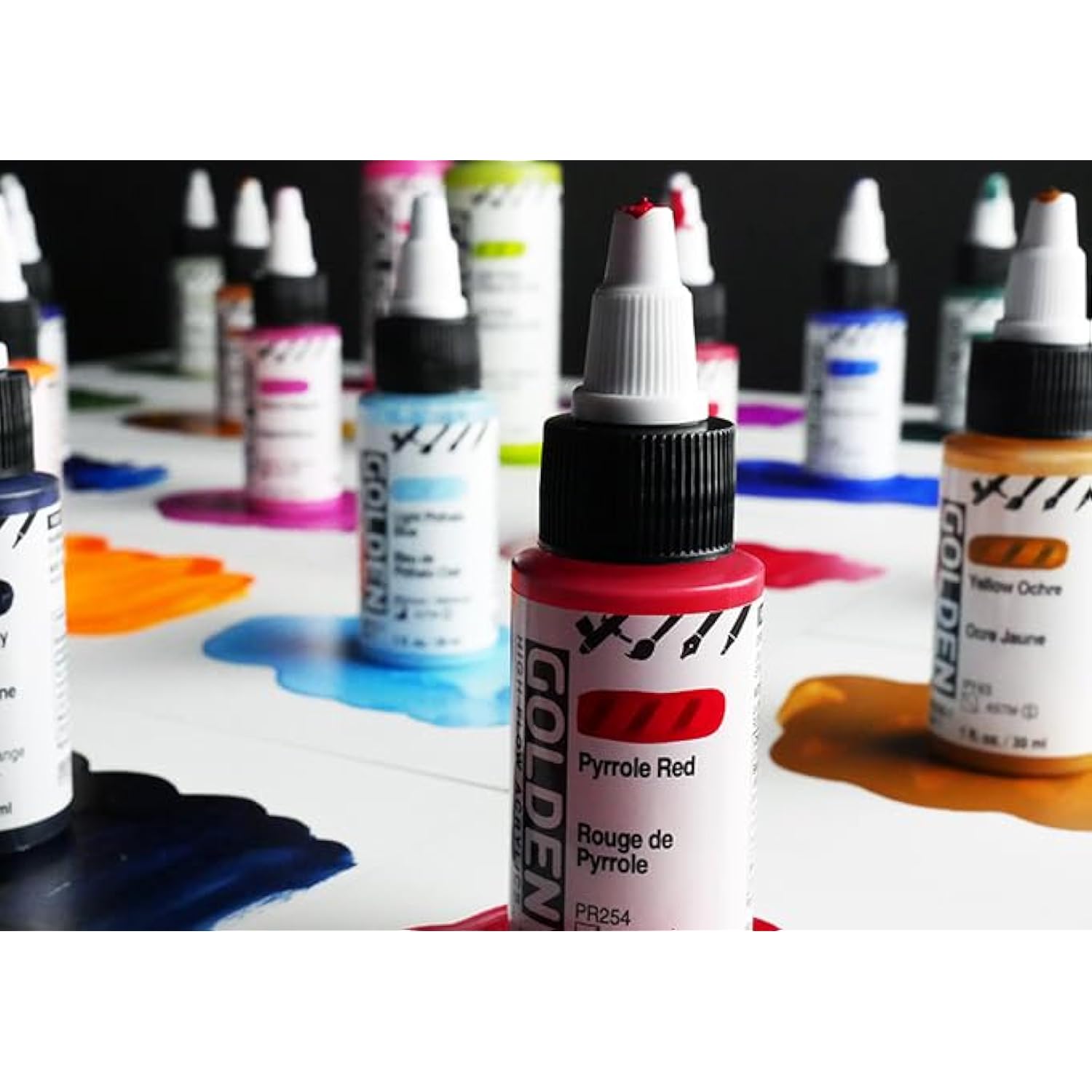 High Flow Acrylics by GOLDEN, Anthraquinone Blue, 1 fl. oz. Bottle, Professional Acrylic Paint, Semi-Transparent