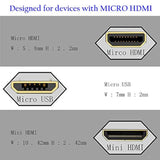 Micro Hdmi To Hdmi Cable Adapter 50Cm 90 Degree Angle Micro Hdmi Male To Hdmi
