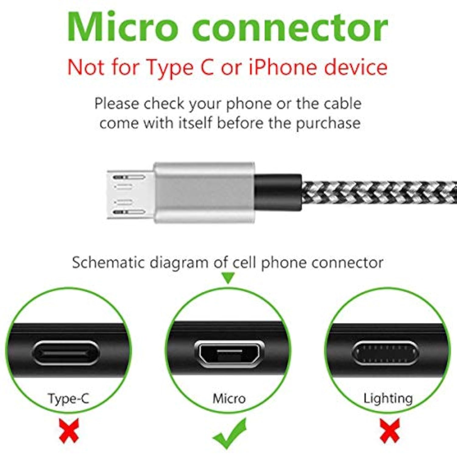 Kindle Fast Charging Cord, 3Pack 3Ft Micro Usb Android Charger Cable Quick Charge For Amazon Fire Hd 6 7 8 10(1St-8Th Gen) Hdx 8.9" 9.7" Tablets And E-Reader(3Rd-11Th Gen), Lg G3 G4,Stylo 2 3 Phone