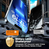 -4+2 Pack For Iphone 13 Pro Max Privacy Screen Protector[6.7 Inches] With Camera Lens Protector, [Drop Protection] 9H Hardness Full Coverage Anti-Spy Tempered Glass Film, Easy To Install