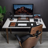 Black Leopard Print Mouse Pad,Large Gaming Desk Pad With Stitched Edges, Extended Computer Mouse Pad Water-Resistant Writing Pads With Non-Slip Rubber Base 31.5 X 11.8 In,With Coasters