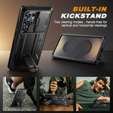 Samsung Galaxy S25 Ultra Case, Shockproof with Slide Camera Cover, Stand & Clip