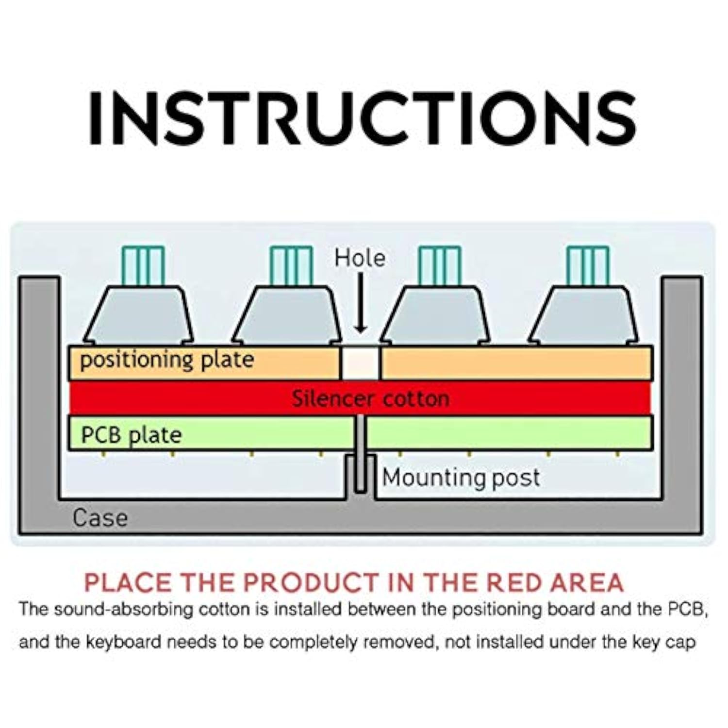 Switch Sound Dampeners Sheet Soft Landing Pads Dimple Foam Sponge (61 Layout)