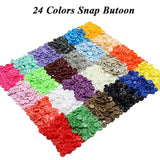 408 Sets Plastic Snap Buttons T5 Kam Snaps Fastener Kit For Craft Diy,
