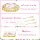 81Pcs Fairy Party Decorations For Girls 1St 2Nd Birthday Garden Flower Themed Baby Shower Party Supplies Fairies Enchanted Tableware With Paper Plates Napkins Cups Forks And Tablecloth Serve 20