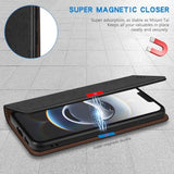 For Iphone 16E Wallet Case With [Rfid Blocking] Card Slot Stand Strong Magnetic Leather Flip Fold Protective Phone Case For Iphone 16E Case Wallet(Black-6.1 Inch)