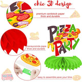 Pizza Party Honeycomb Centerpieces Pizza Table Decorations 11Pcs Pizza
