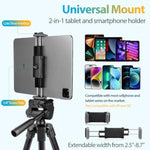 Phone Tripod Stand, 64” Extendable Cell Phone&Camera Tripod With Wireless Remote And Phone Holder, Aluminum Ipad Tripod For Video Recording/Selfies/Live Stream/Vlogging