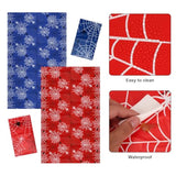 4Pcs Spider Tablecloths, 70X42 Inch Plastic Waterproof Spider Web Table Cloth Table Decorations Supplies For Cartoon Theme Birthday Friends Party