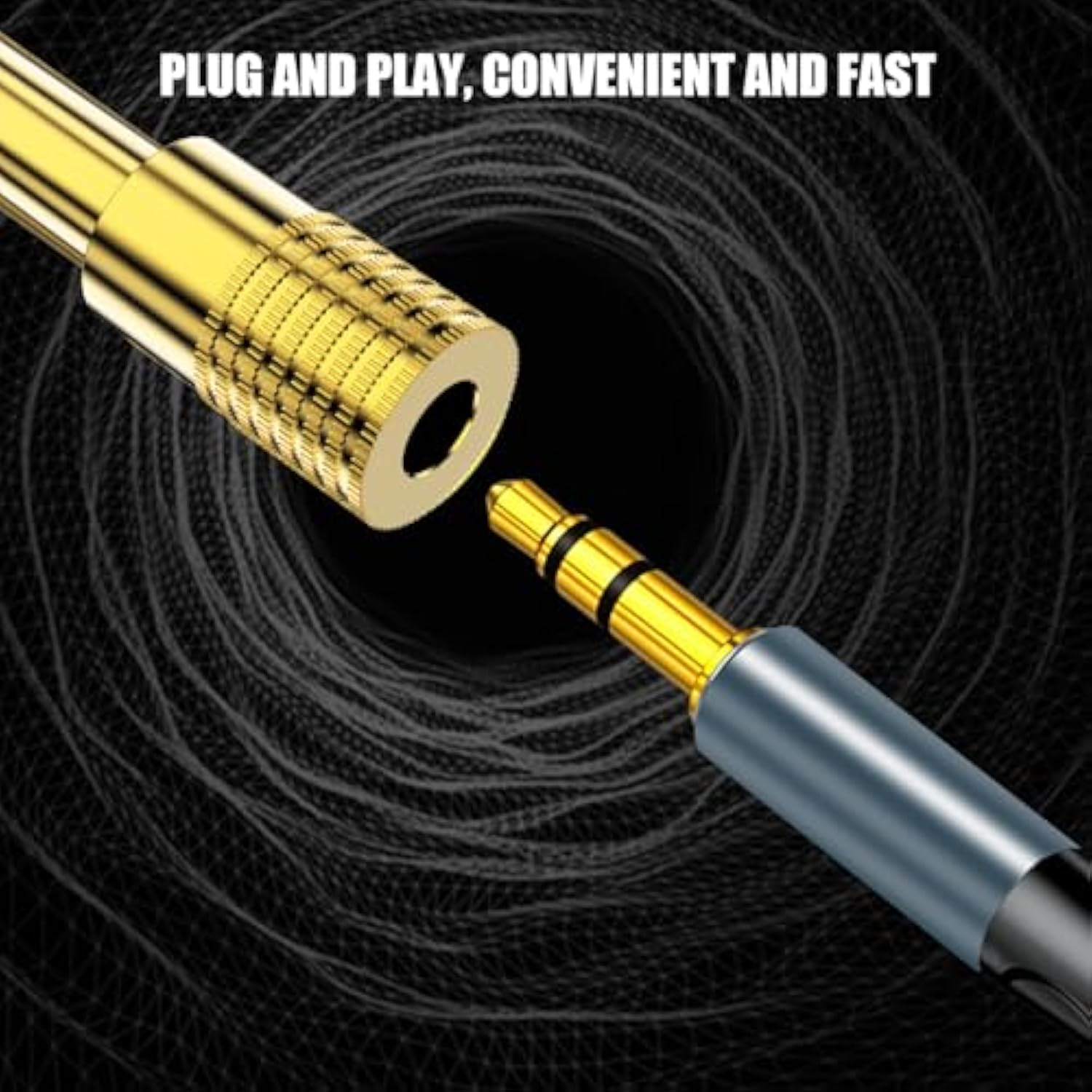 Gold Plated 1/4 To 3.5Mm Adapter, 6.35Mm (1/4 Inch) Male To 3.5Mm (1/8 Inch) Female Stereo Audio Adapter For Aux Cable, Guitar Amplifier, Headphone - 3 Pack