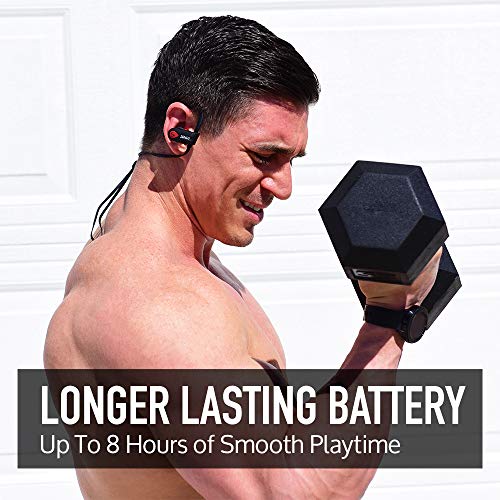 Bluetooth Headphones, Best Wireless Sports Earphones w/Mic IPX7 Waterproof HD Stereo Sweatproof Earbuds for Gym Running Workout 8 Hour Battery Noise