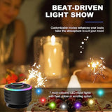 Bluetooth Speakers, Ipx7 Waterproof Shower Speaker, Portable Speaker With Led Display, Fm Radio, Suction Cup, Light Show, Built-In Mic, Best Gifts For Pool Beach Home Party Travel Outdoors