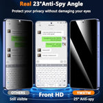Ez Unlock For Samsung Galaxy S25 Ultra Privacy Screen Protector, [0.01S Ultrasonic Fingerprint Support] [Not Glass] 23° Anti Spy Private S25 Ultra Screen Protector Case Friendly, 2 Pack