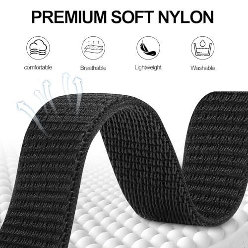 Arm/Ankle/Wrist Band Compatible with Fitbit Charge 6/5 Fitness Tracker, Adjustable Velcro Nylon Sport Workout Replacement Strap for Charge 5/6 Women