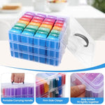 Bead Organizer Box, 84 Pcs Small Bead Organizers, 3-Tier Bead Storage Containers Portable Bead Organizer And Storage Box Stackable Plastic Cases For Bracelet Making Diy Jewelry Nail Charms