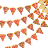4 Pieces Pizza Photo Banner Pizza Pennant Pizza Party Theme Decoration