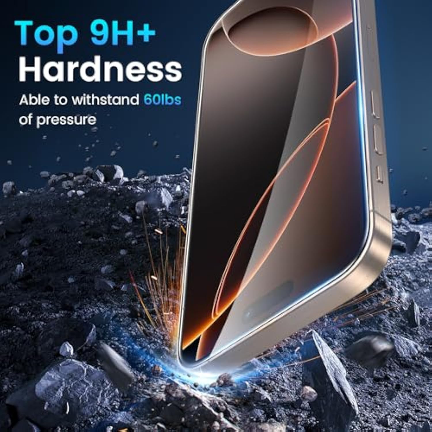 3-Pack iPhone 16 Pro Max Screen & Camera Lens Protector 9H Tempered Glass