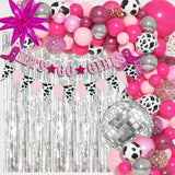Disco Cowgirl Party Kit: Hot Pink Balloon Garland & Western Decor