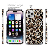 Case Compatible With Iphone 15 Pro Case 6.1-Inch, Luxury Sparkle Translucent Clear Leopard Cheetah Print Pearly Design Soft Silicone Slim Tpu Protective Phone Case Cover For Girls Women (Bling)