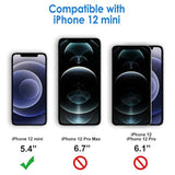 JETech Privacy Screen Protector for iPhone 12 mini 5.4-Inch, Anti Spy Tempered Glass Film, 2-Pack