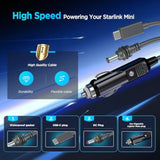 3 In 1 Starlink Mini Cable 10Ft/ 3M, High-Speed Usb C/Car Charger/Dc To Dc Replacement Cable For Starlink Mini Power, Waterproof Extension Power Cable Accessories