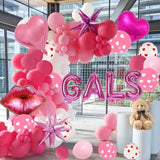 Galentines Day Balloon Arch Garland Kit With 120 Pcs Galentines Day Party Decorations Balloons Love Balloons Heart Balloon For Galentines Day Party Valentines Birthday Party Supplies