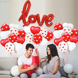 , Red Love Balloon Letters - Large 36 Inch, Pack Of 28 | Red Heart Bal