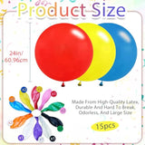 20Pcs Latex Big Balloons 24 Inch Assorted Large Balloons Giant Balloon