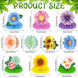 10 Pieces Sunflower Honeycomb Centerpiece Table Toppers, Autumn Summer Spring Birthday Decor For Women Kids Office Classroom Birthday Party Easter Butterfly Party Daisy Mother'S Day Supplies