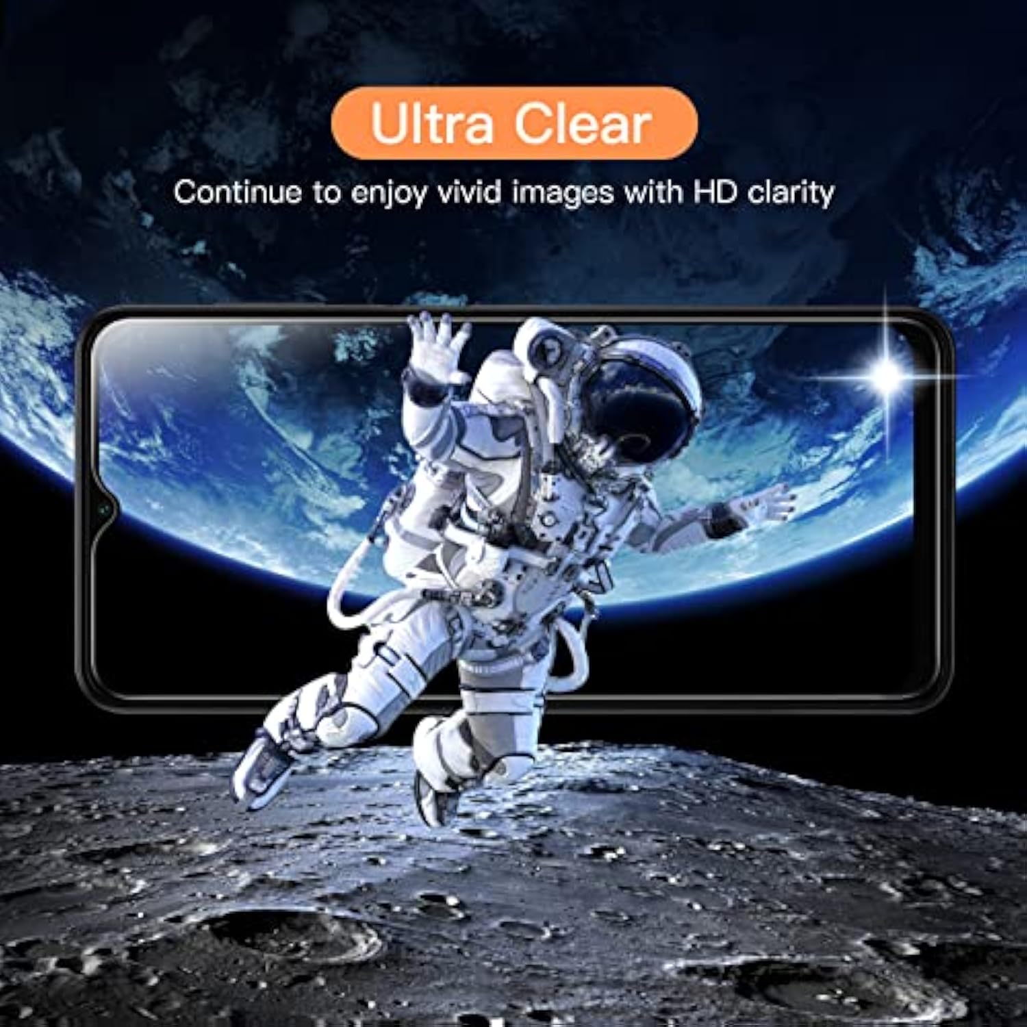 JETech Screen Protector for Samsung Galaxy A13 / A13 5G/ A12, 9H Tempered Glass Film, Anti-Scratch, HD Clear, 3-Pack