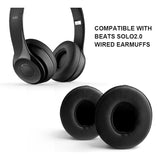 Solo2.0 Professional Soft Ear Pads Cushions Replacement Earpads Compatible With Beats Solo 2 Solo2.0 Wired On-Ear Headphones(Black)
