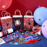 84Pcs Spider Party Favors Hero Theme Birthday Party Decorations Supplies For Kids,Gift Bag,Button Pins,Keychains Goodie Bag Stuffers,Classroom Rewards Gifts,Pinata Stuffers For Boys Movie Fans
