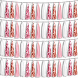 4P Pink White Peach Rose Gold Tassels Party Tassel Garland Banner, Tassels Banner Streamers For Parade Floats, Bachelorette, Wedding, Birthday, Christmas, Bridal/Baby Shower Party Decorations