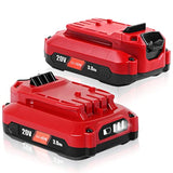 2Pack Dsanke Cmcb204 3.0Ah 20V Lithium-Ion Battery Replacement For Craftsman V20 Batteries Cmcb204 Cmcb204-2 Cmcb202 Cmcb202-2 Cmcb201 Craftsman V20 Battery(Only Be Used In Tools Up To 400W)