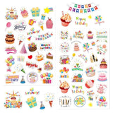 Birthday Stickers,Glitter Happy Birthday Stickers For Kids Adults,Self-Adhesive Scrapbook Birthday Sticker Bulk For Birthday Party Envelope Card Gift Wrapping Birthday Supply(270Pcs/10Sheet)