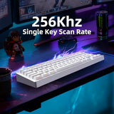Mars75 Wired Magnetic Switch Keyboard, 75% Layout,0.001Mm Rt Accuracy, 8Khz Polling Rate/Latency As 0.125Ms/256Khz Single Key Scan Rate/Argbhot Swappable Gaming Keyboard(White)